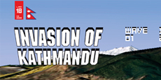 Space Invader - Map of invasion of Kathmandu