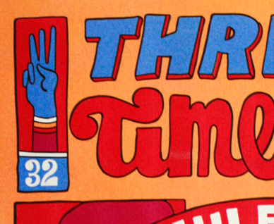 Stencil color print by Parra - Three Times