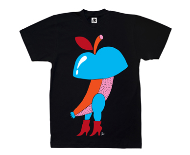Tshirt ROCKWELL/PARRA - Apple C Apple V (black) + 1 sac toile offert