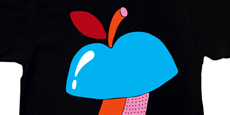 Tshirt ROCKWELL/PARRA - Apple C Apple V (black) + 1 sac toile offert