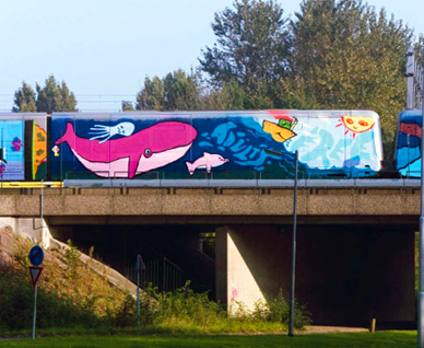 Action Painting Bringing Art to the Trains
